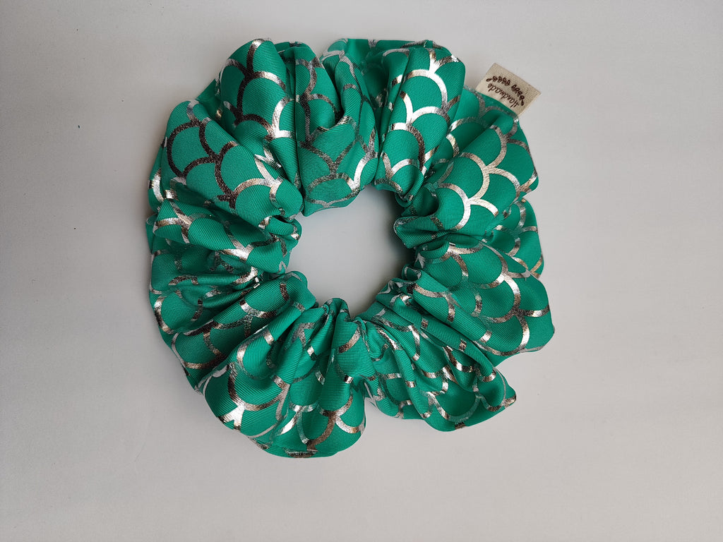 Scrunchie sirena verde