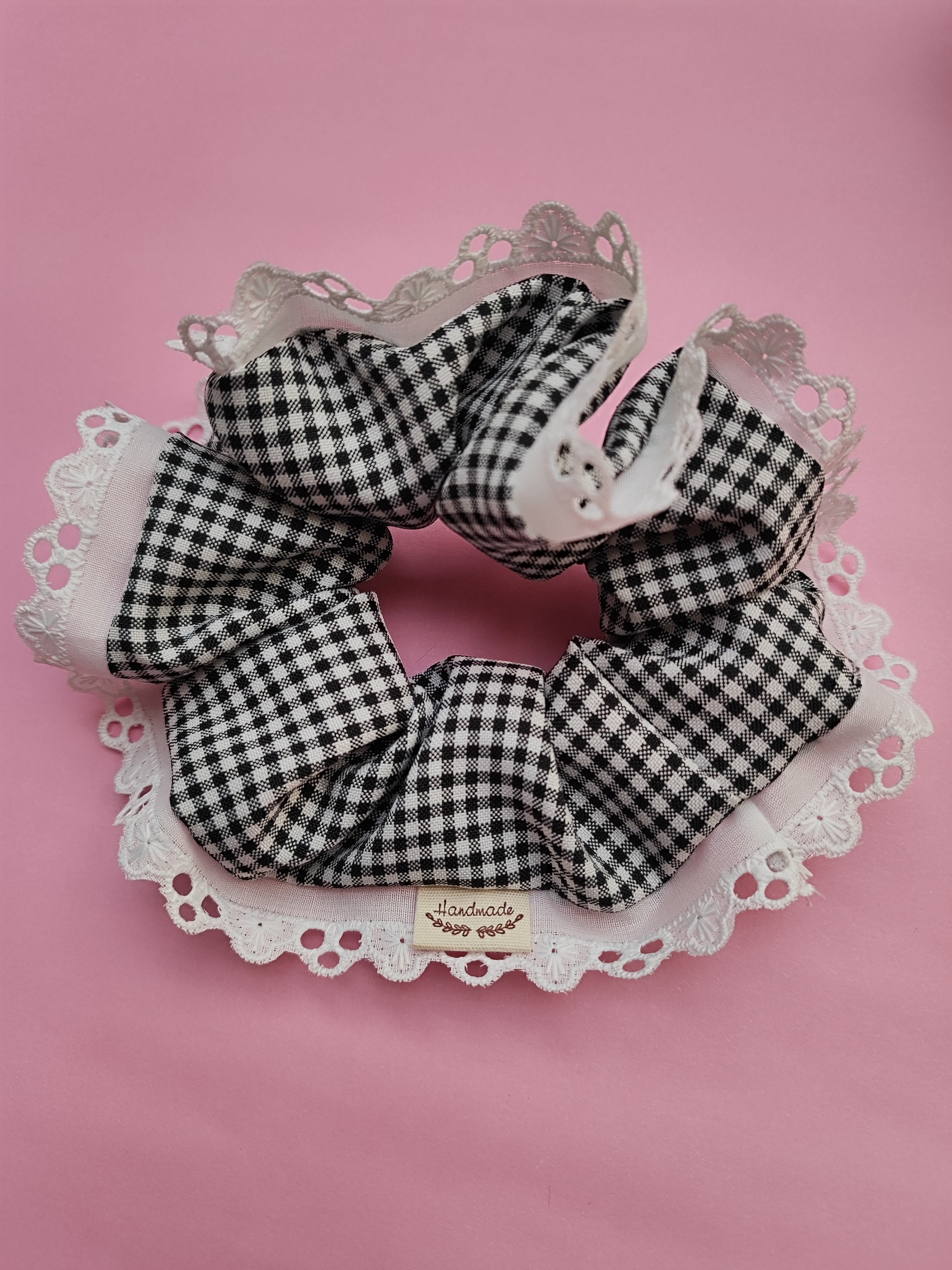 Scrunchie Vichy Black
